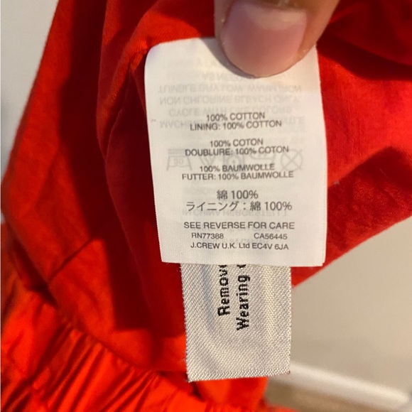 J. Crew Vibrant Orange Strapless Blouse Size 14 - Picture 4 of 4